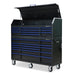 BKM722010CH 72 x 20 in. 10-Drawer Tool Chest combo with cabinet left, open