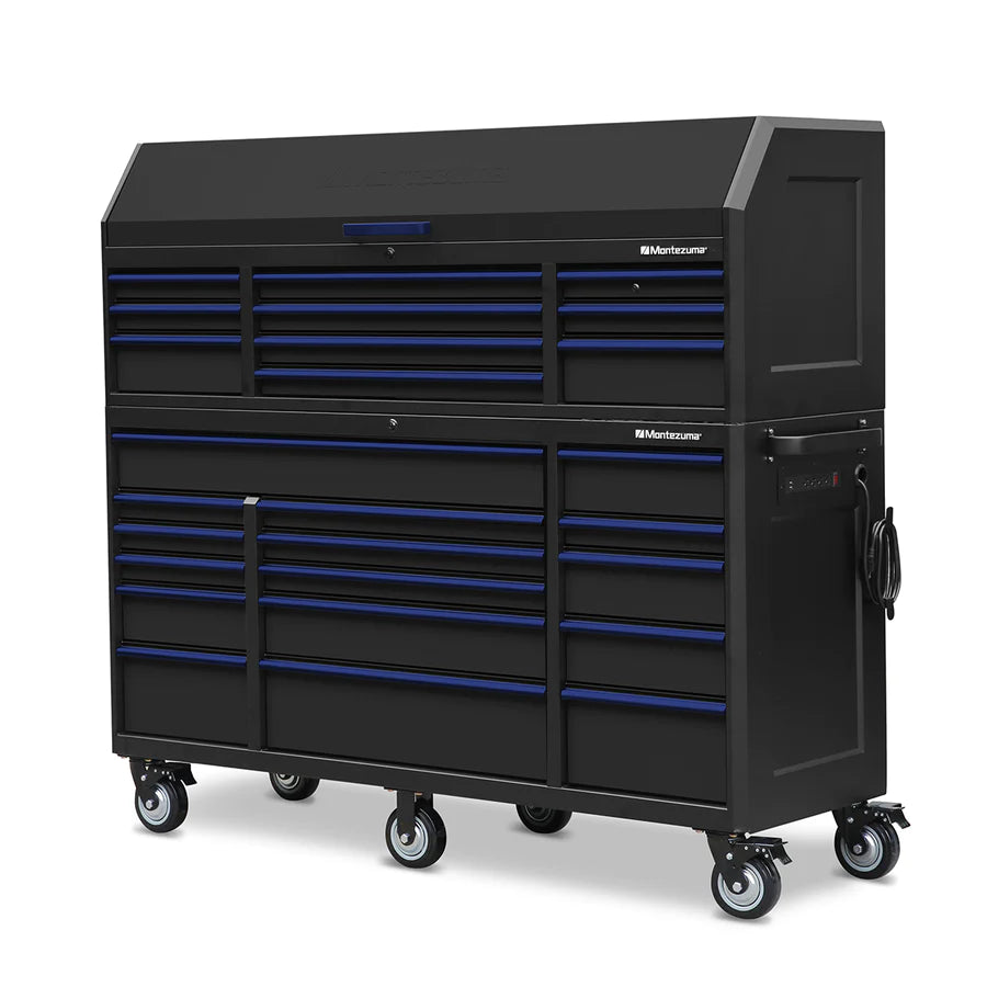 BKM722410CH 72 x 24 in. 10-Drawer Tool Chest with tool cabinet left, closed