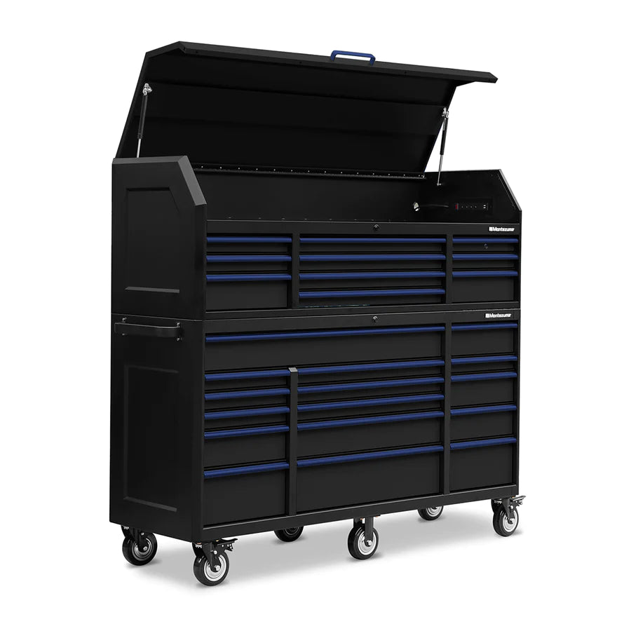 BKM722410CH 72 x 24 in. 10-Drawer Tool Chest with tool cabinet right, open