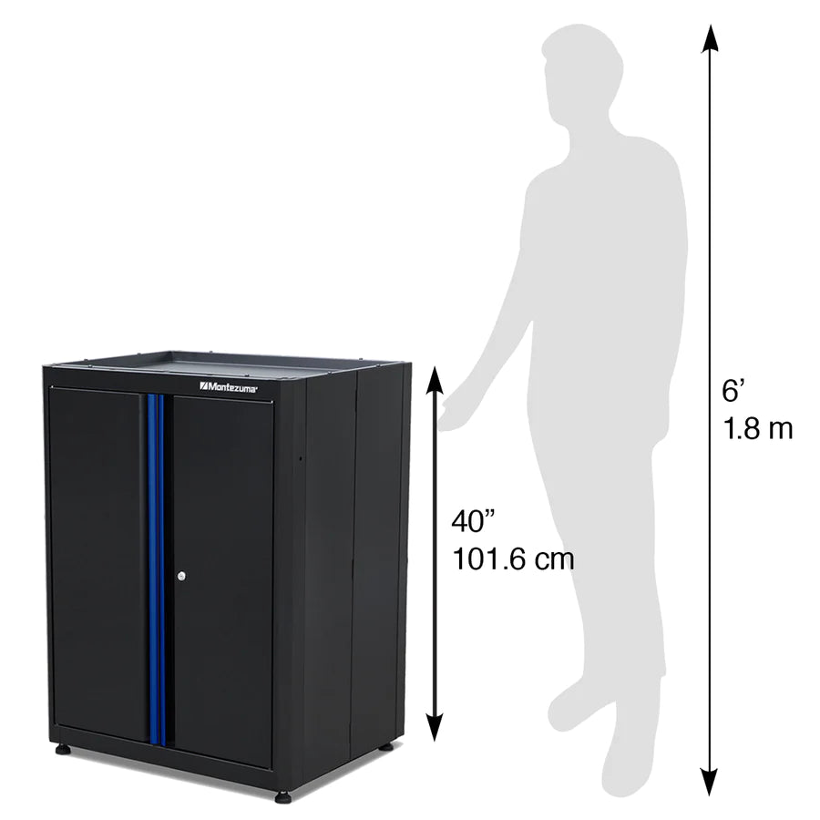 BKMG3024STBC 2-Door Stacking Cabinet height comparison