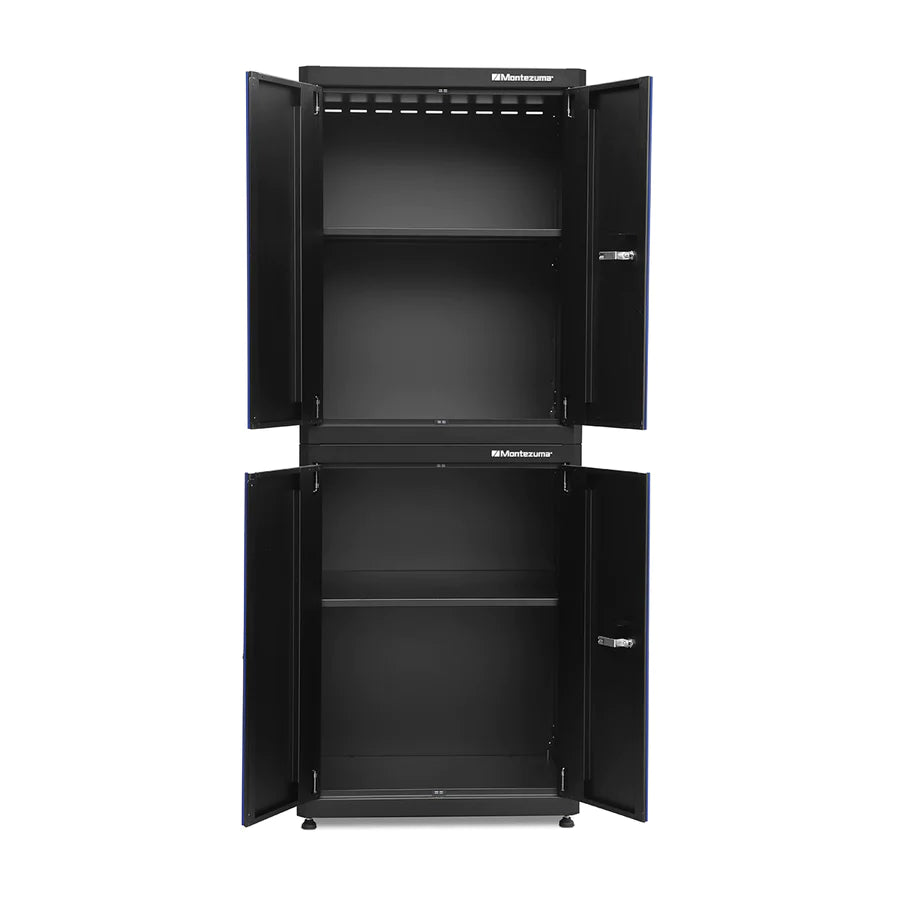 BKMG3024STBC 2-Door Stacking Cabinet Stacked front, open