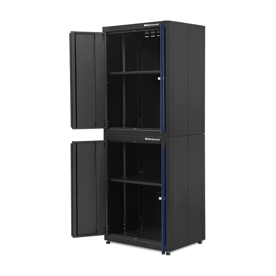 BKMG3024STBC 2-Door Stacking Cabinet Stacked left, open