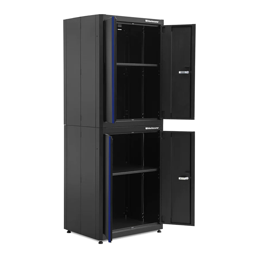 BKMG3024STBC 2-Door Stacking Cabinet Stacked right, open