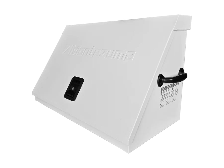 ME300-WB White with Black Accents Toolbox closed, side