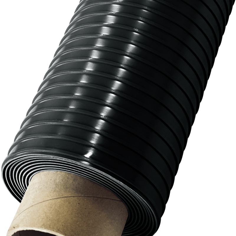 G-Floor® Universal and Garage Ribbed™ Channel Flooring® roll, black