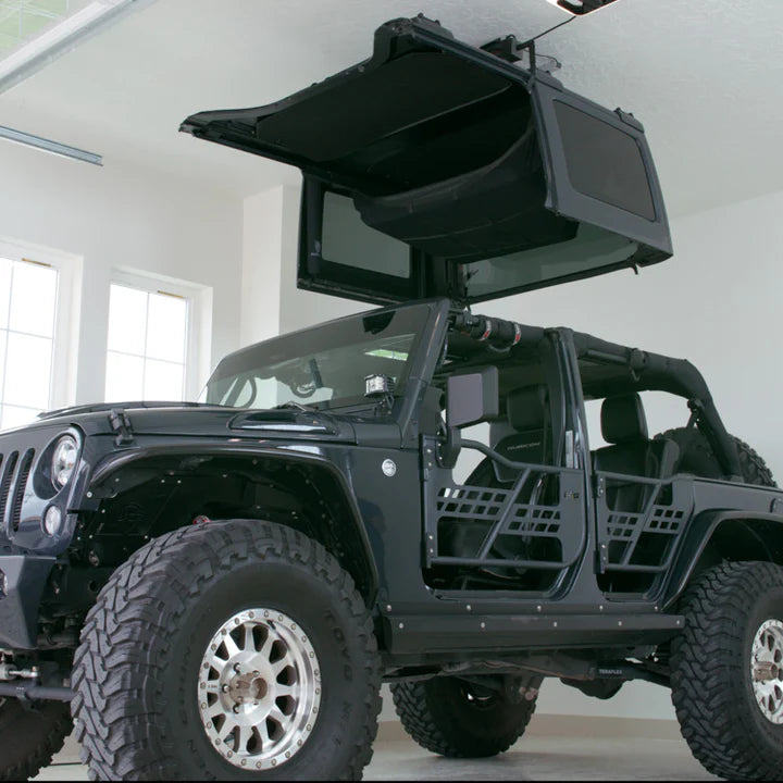 Jeep Wrangler Hard Top Lifter - 2007-2018 4-door Top Lifted